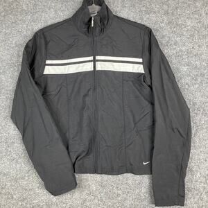 Nike Jacket Womens‎ Size L Black Full Zip Track Windbreaker